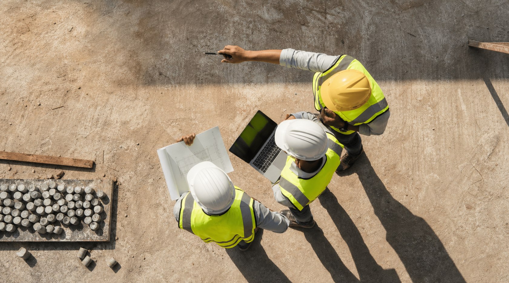 Concrete repair scope being reviewed before work begins